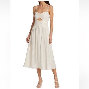 ML Monique Lhuillier Cut-out Knit Midi Dress